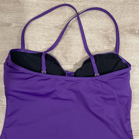 Talbots One Piece Swimsuit Purple 14 - Picture 7 of 13